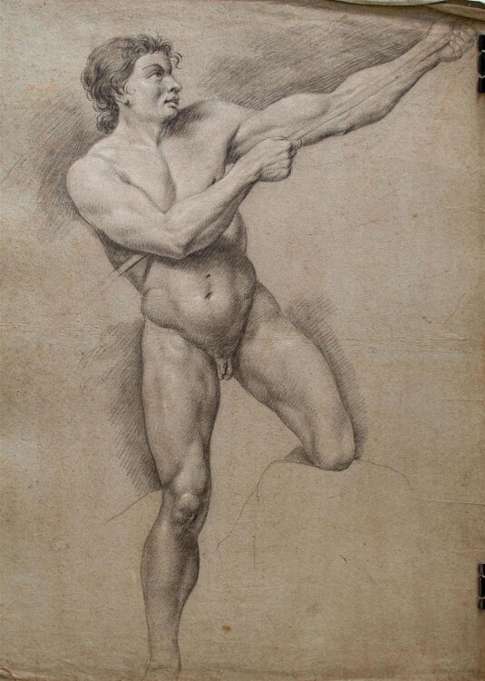 Unbekannt (Deutsch) - Akademischer Akt - Kreidezeichnung - um 1800