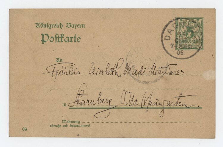 Richard Graef - Hund mit Hut/ ich heiße Basco! - 1906 - Tinte