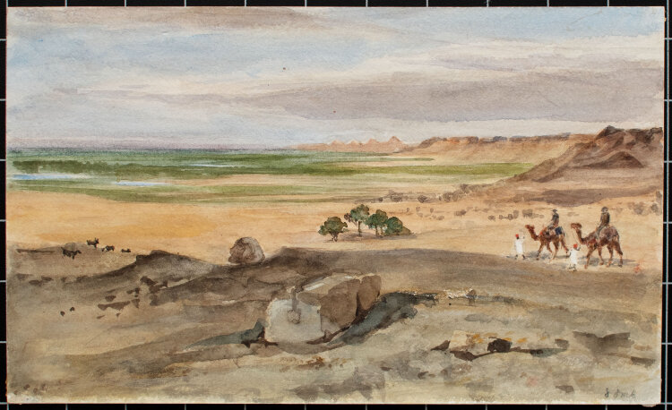 Unbekannt - Niltal - 19. Jhd. - Aquarell