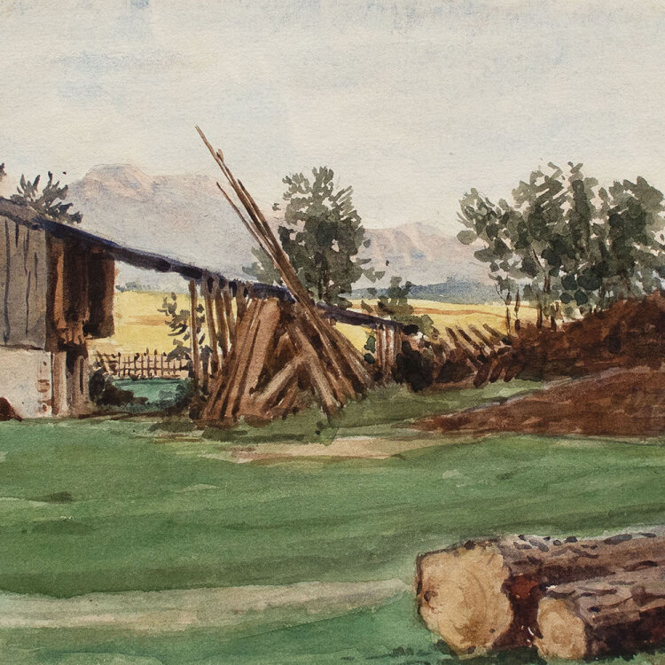 Unbekannt - Holzwerk - 19. Jhd. - Aquarell