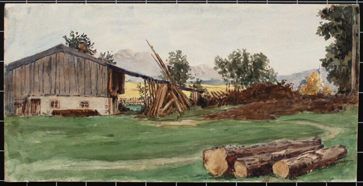 Unbekannt - Holzwerk - 19. Jhd. - Aquarell