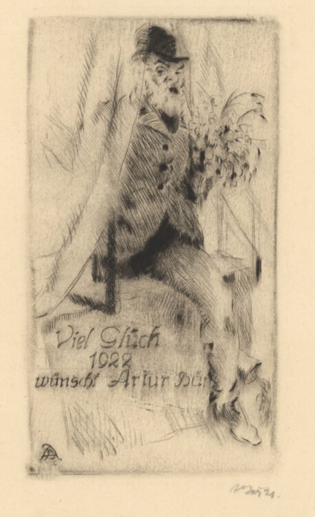 Artur Bär - Viel Glück - 1921 - Radierung