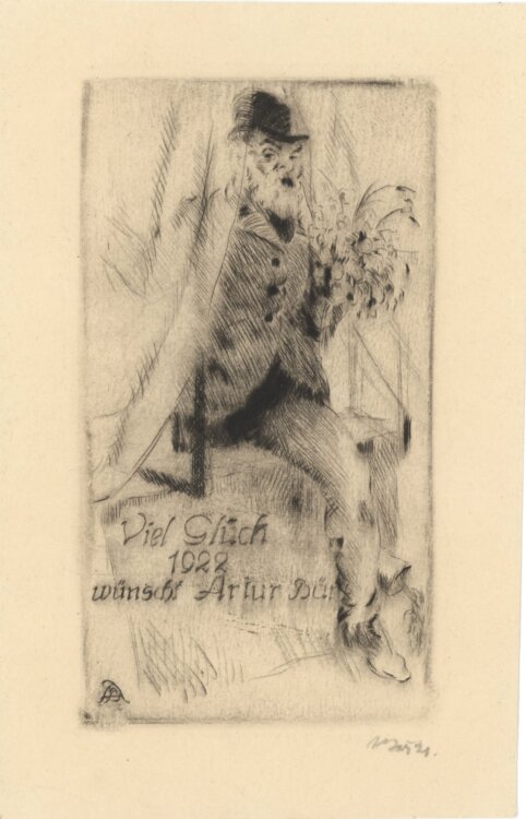 Artur Bär - Viel Glück - 1921 - Radierung