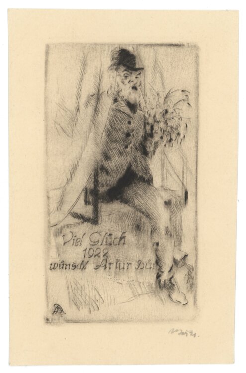 Artur Bär - Viel Glück - 1921 - Radierung