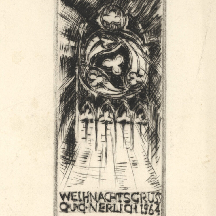 Georg Nerlich - Weihnachtsgruss - 1964 - Radierung