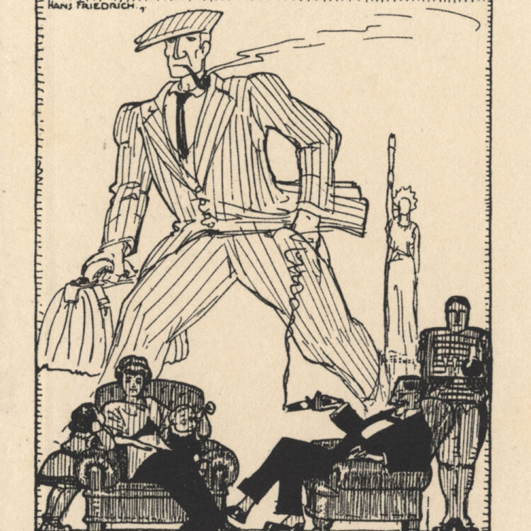 Hans Friedrich - Ein frohes Jahr - 1914 - Lithographie