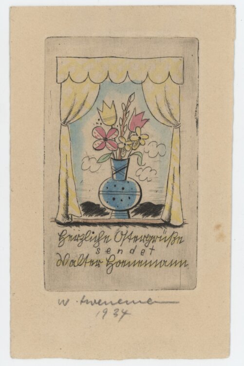 Walter Hoenemann - Herzliche Ostergrüße - 1934...
