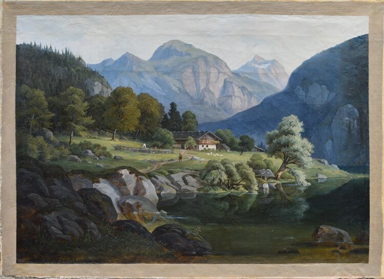 Unbekannt - Berglandschaft - um 1830 - Öl auf...