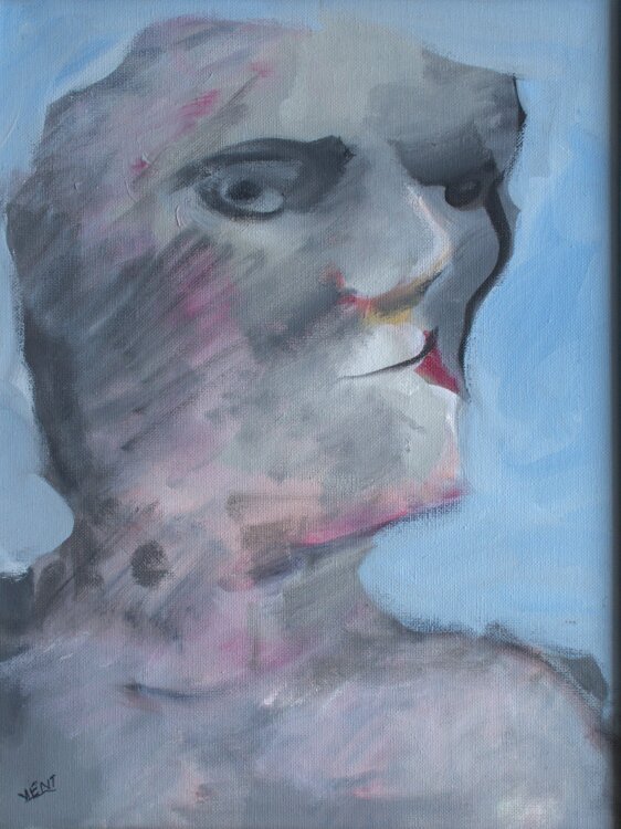 Hans Vent - Männerkopf - 2014 - Acryl auf Leinwand