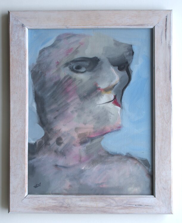 Hans Vent - Männerkopf - 2014 - Acryl auf Leinwand