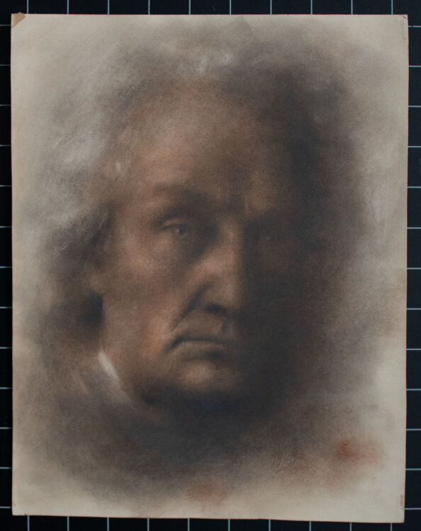 Willi Schmid - Künstlerselbst - 1950 - Pastell...