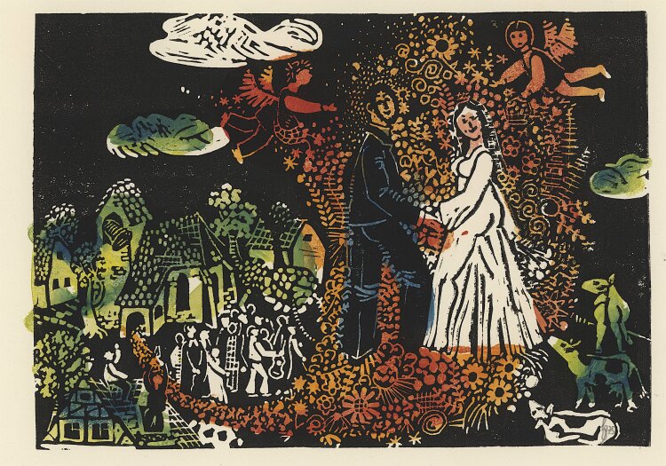 Hartmu Leimcke - 3 Linolschnitte zur Hochzeit - 1975 -...