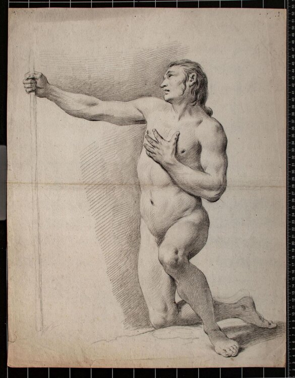 Unbekannt (Deutsch) - Akademischer Akt - Kreidezeichnung - um 1800