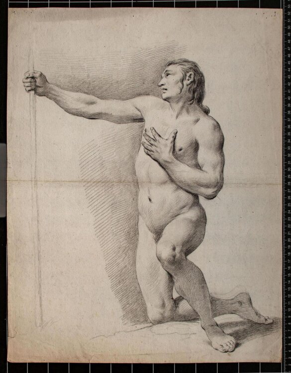 Unbekannt (Deutsch) - Akademischer Akt - Kreidezeichnung - um 1800
