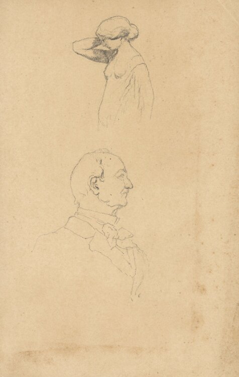 Fritz Berger - Studienblatt mit Figuren - um 1905 -...