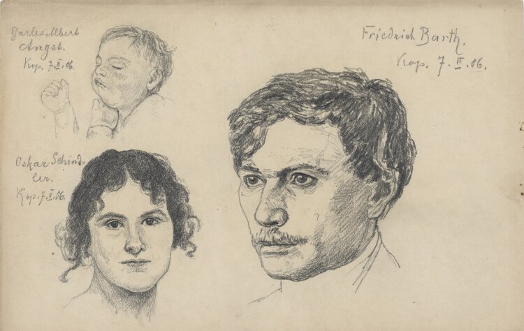 Fritz Berger - Porträtkopien - 1906 - Graphit