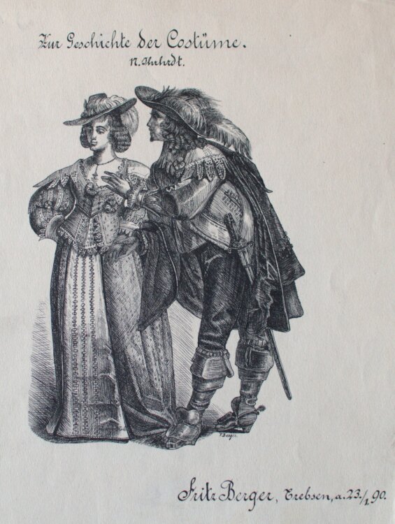 Fritz Berger - Geschichte des Kostüms - 1890 - Tinte
