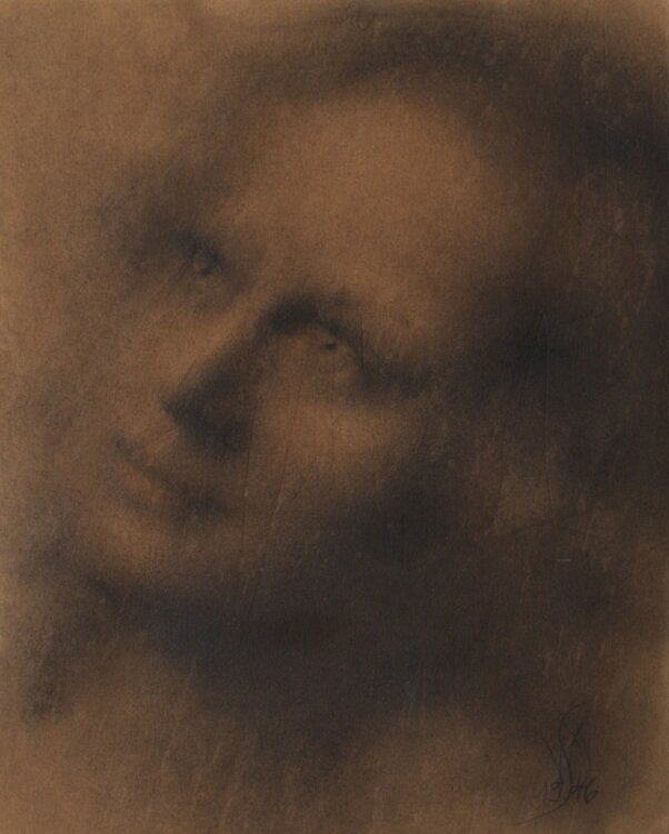 Willi Schmid - Weibliches Porträt nach links - 1946...