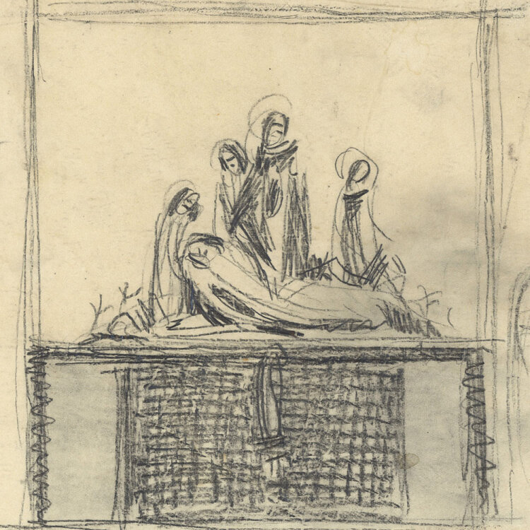 Willi Schmid - Altar mit der Beweinung Christi -...