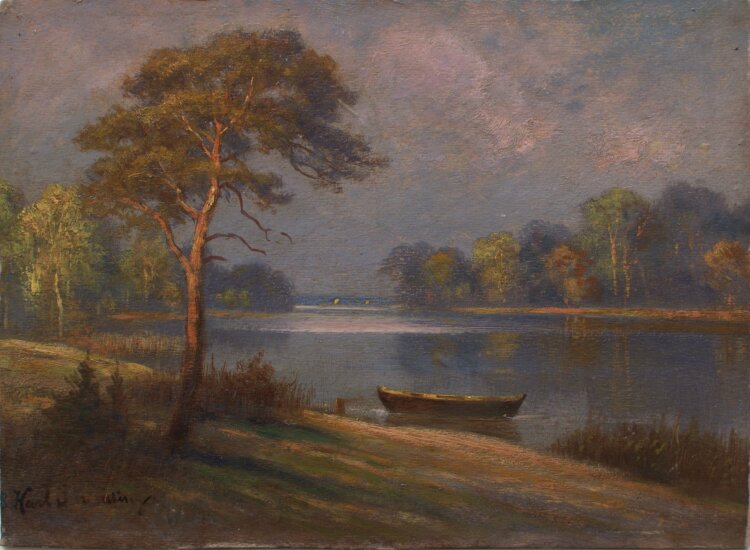 Unbekannt - Herbstmorgen in der Mark - um 1880 - Öl...