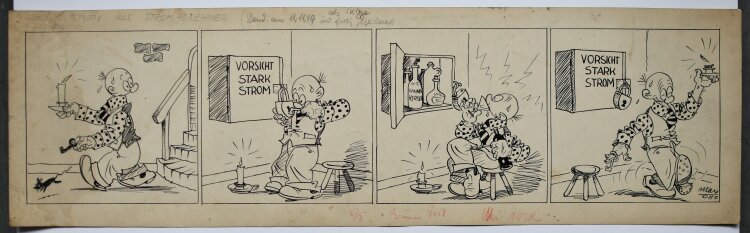 Max Otto - Stups als Stromabnehmer - 1935 - Tinte, Tusche