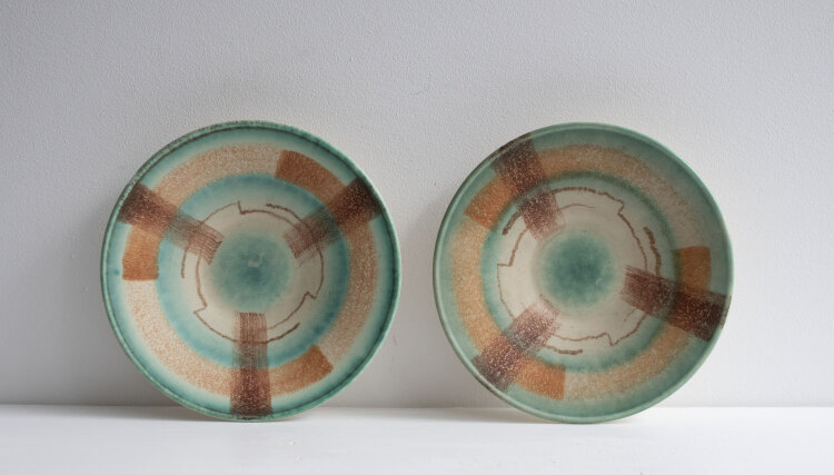 Elsterwerda Keramik - Teller, Set 2-teilig - um 1930 -...