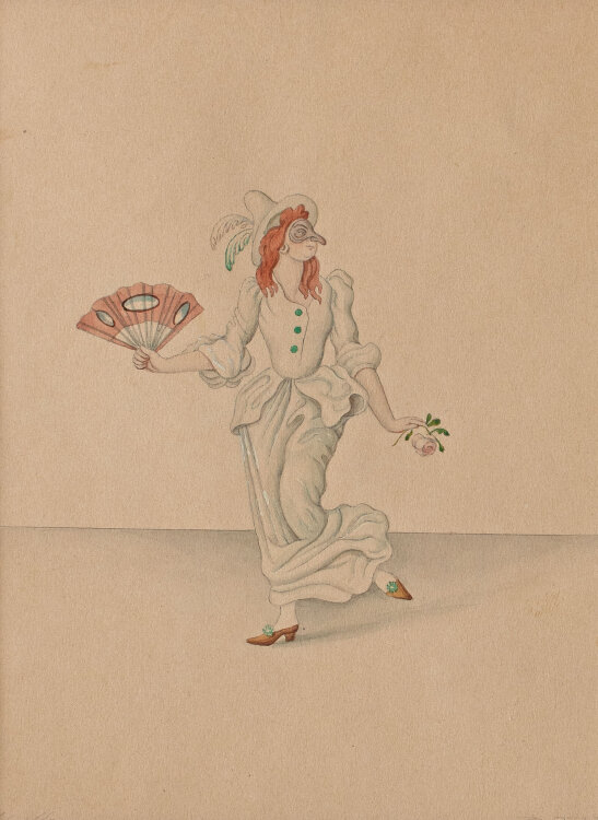 Unbekannt - Pulcinella - Frühes 20. Jhd. - Aquarell...