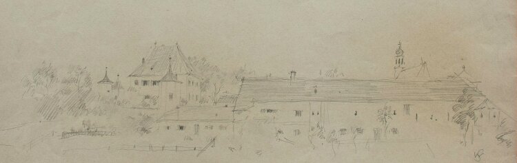 Willi Schmid - Schlossansicht - 1934 - Bleistift