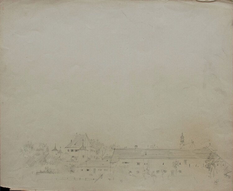 Willi Schmid - Schlossansicht - 1934 - Bleistift