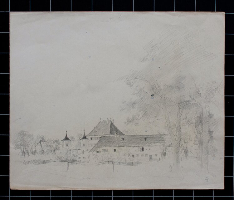 Willi Schmid - Schlossansicht - 1930er Jahre - Bleistift