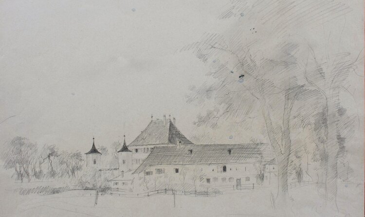 Willi Schmid - Schlossansicht - 1930er Jahre - Bleistift