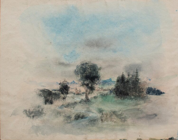 Willi Schmid - Landschaft mit Schloss - 1930er/ 1940er...
