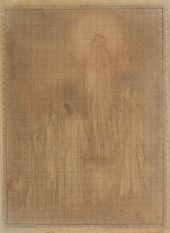 Willi Schmid - Entwurf mit religiöser Szene - 1930er/ 1940er Jahre - Bleistift und Kreiden