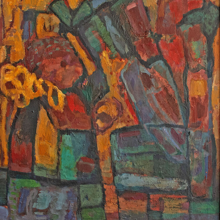 Veronika Wagner - Abstrakte Komposition - 1989 - Ölmalerei