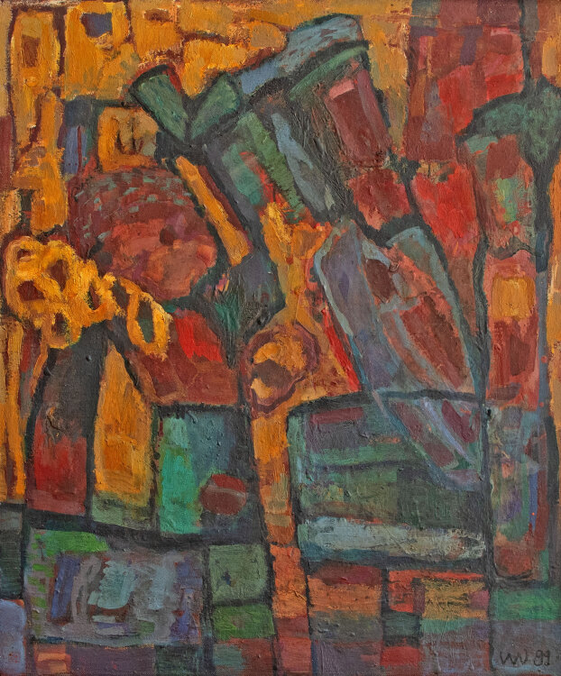 Veronika Wagner - Abstrakte Komposition - 1989 - Ölmalerei