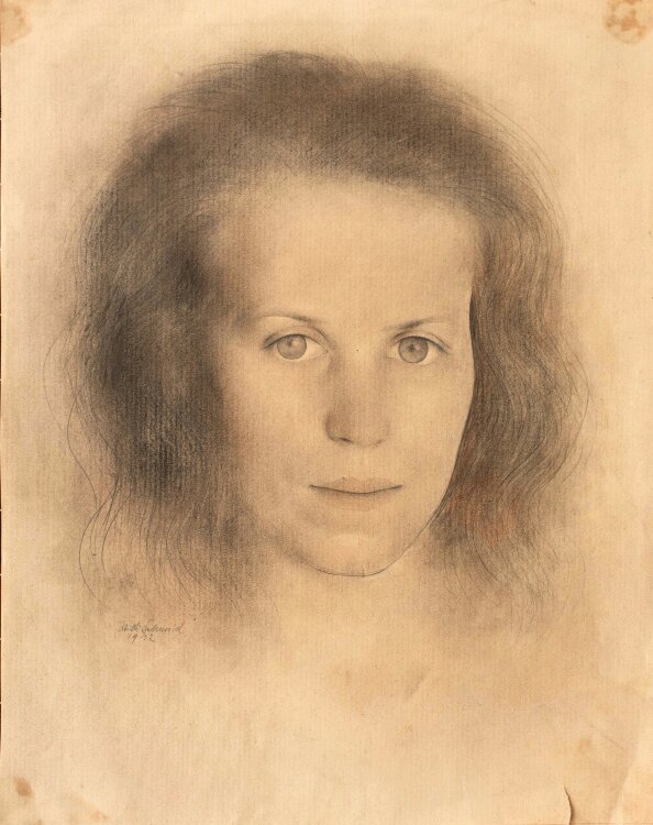 Willi Schmid - Mädchenbildnis - 1932 - Bleistift und...