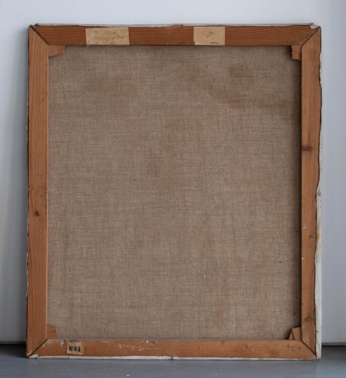 Willi Schmid - Frauenporträt mit rotem Schultertuch - 1933 - Öl auf Leinwand