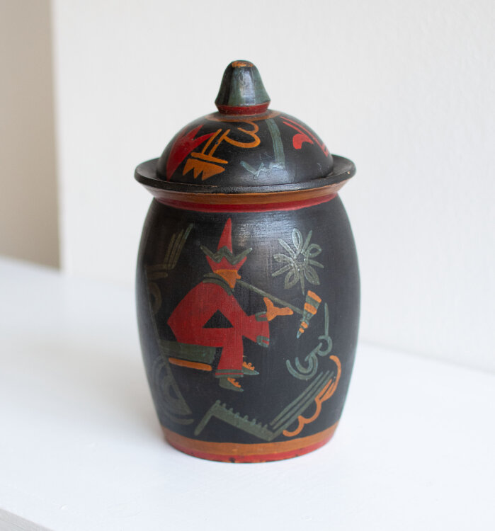 unbekannt - Tabakdose - um 1930 - Holz, handbemalt