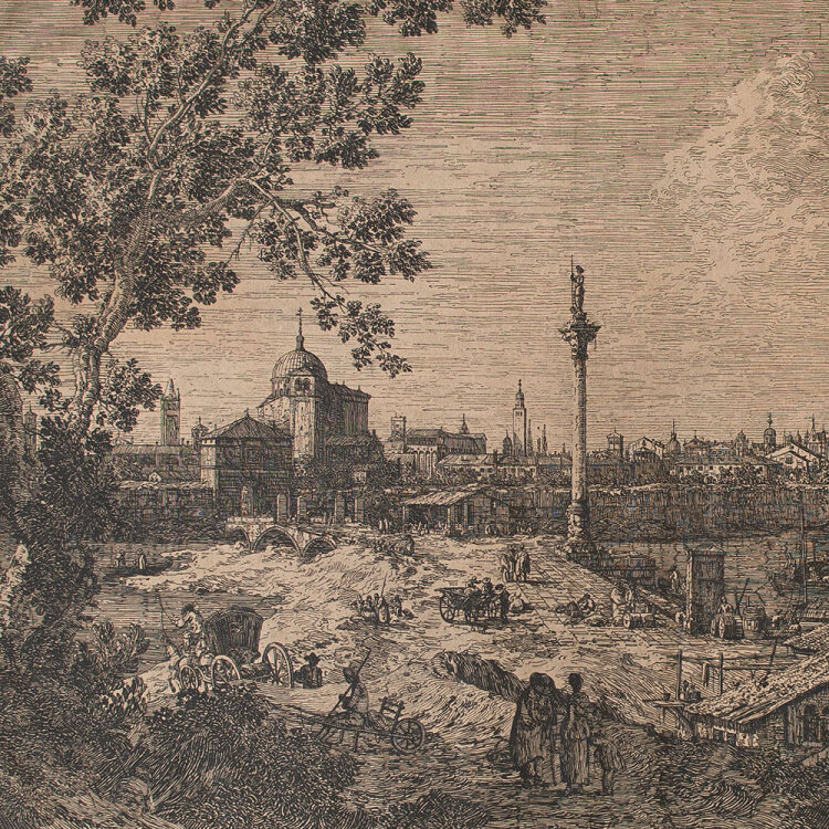 Canaletto - Imaginäre Ansicht von Padua -...