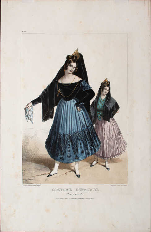 Achille Devéria - Costume Espagnol - 1840er Jahre...