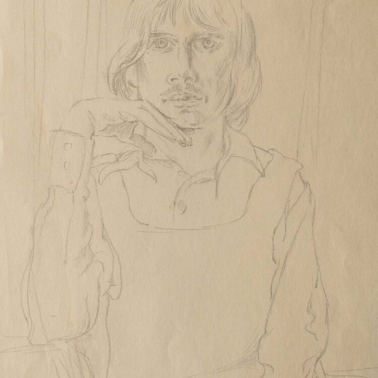 Sikora, Bernd - Männliches Bildnis - 1973 - Bleistiftzeichnung