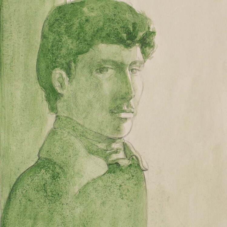 Sikora, Bernd - Männliches Bildnis - 1979 - Aquarell...