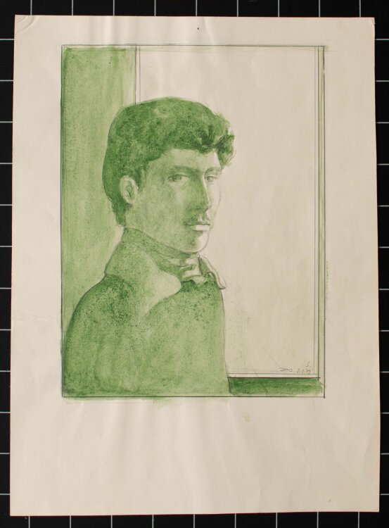 Sikora, Bernd - Männliches Bildnis - 1979 - Aquarell...