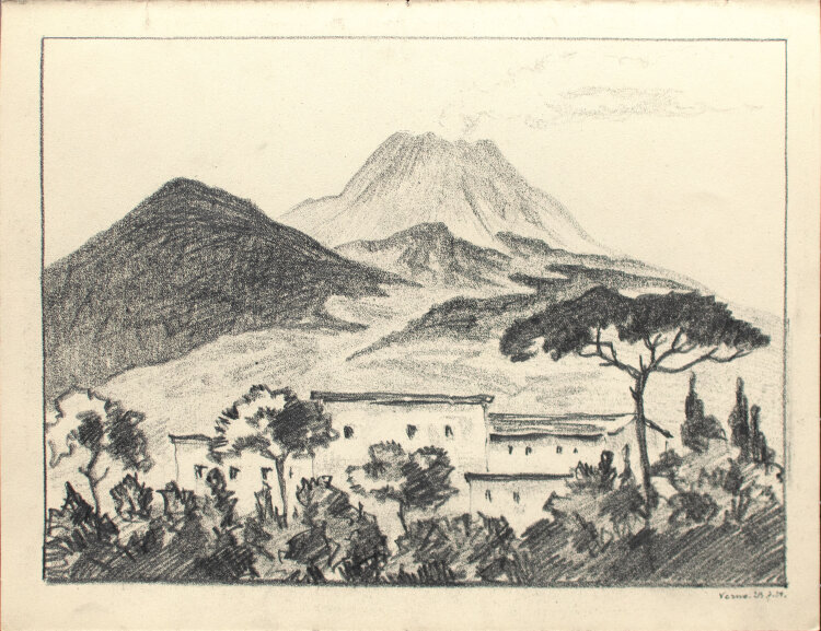 Unbekannt - Italienische Landschaften - 1924 - Bleistift