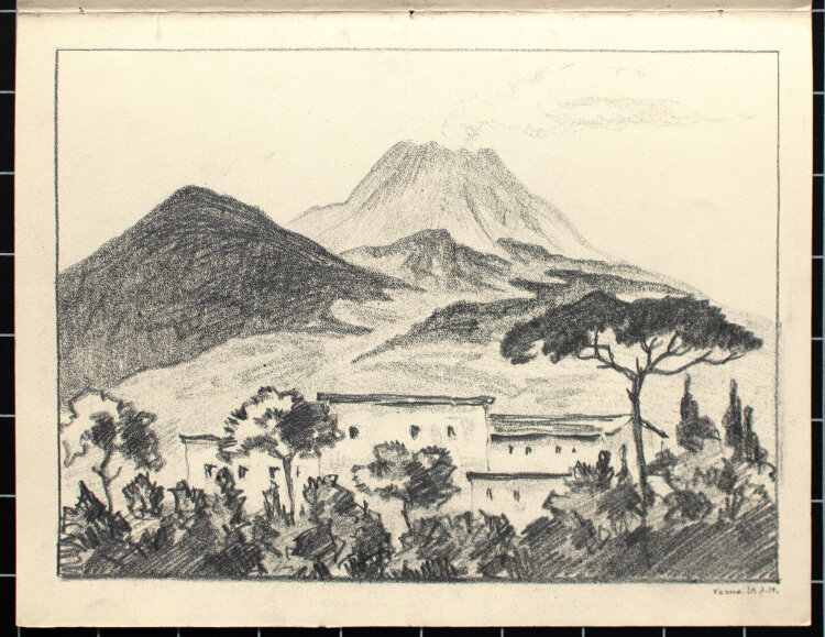 Unbekannt - Italienische Landschaften - 1924 - Bleistift