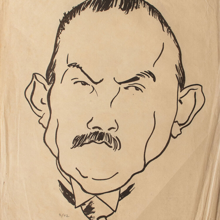 Bruno Beye - Herrenbildnis - 1930 - Lithographie