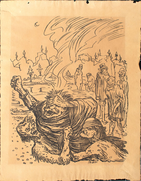 Alfred Kubin - Am Schwefelteich - 1922 - Lithographie