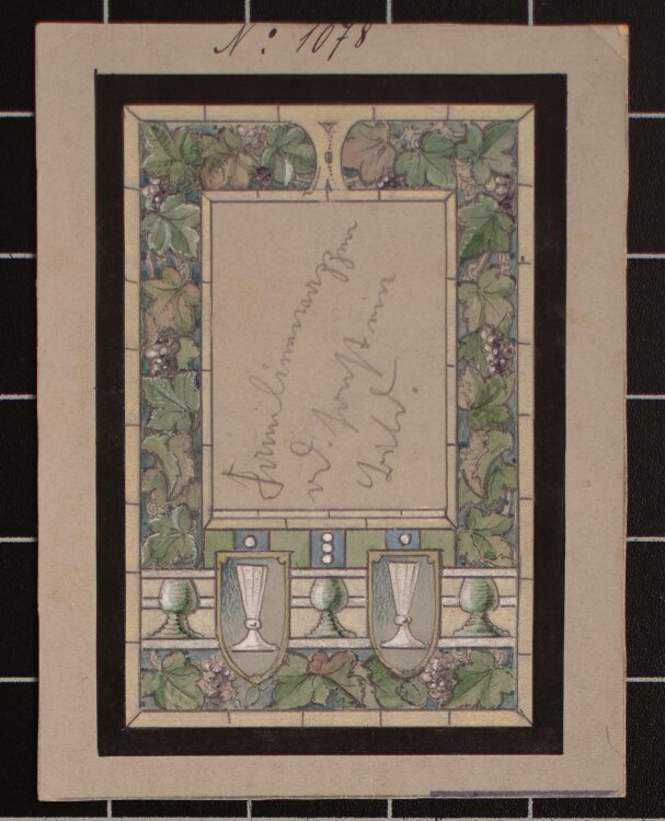 Heinrich Behr - Jugendstil/Art Decó Fensterentwurf - Aquarell - o. J.