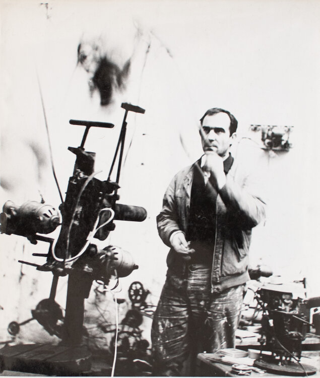 Vera Mercer - Porträt Jean Tinguely - 1960er -...
