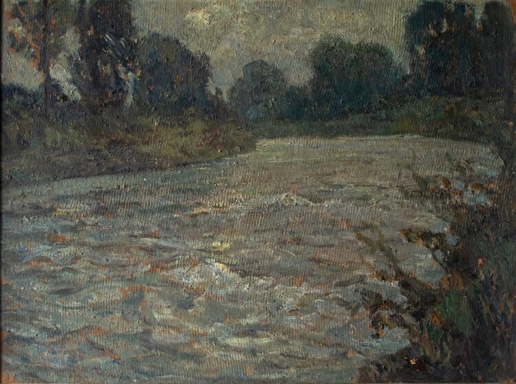 Erwin Starker - Neckar-Landschaft - um 1905 - Öl auf...